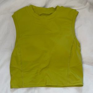 Lululemon yellow-green crop top